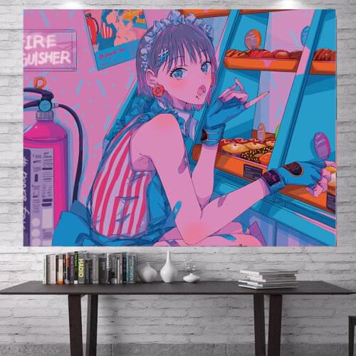 Tapestry Classic Anime Tapestry Japan Tapiz Sofa Cover Wall Blanket Wall Hanging 300cm Kawaii Decoration Room Anime Beach Towel