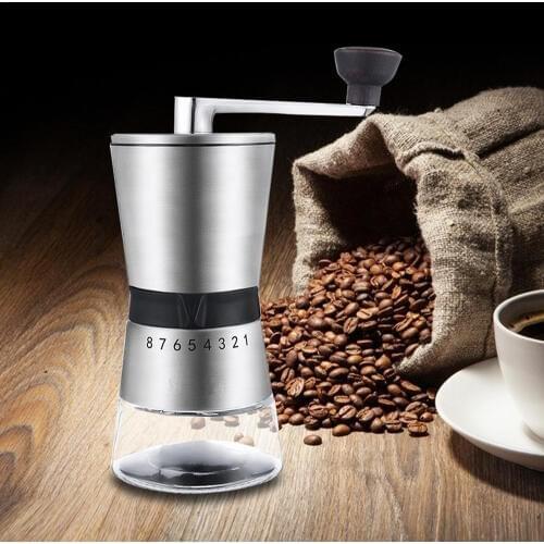 Coffee Mill High Quality Stainless Steel Hand Crank Grinding Conical Ceramic Coffee Grinder Manual Coffee Grinder Mill Dropship