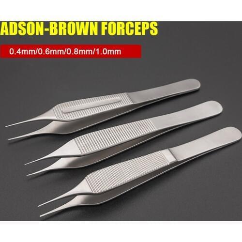 Adson Brown Forceps Ophthalmic Tweezers Fat Microtweezers Surgical tool Instrument veterinary Instruments 12cm