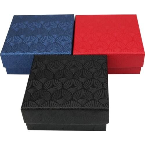 Square Scallop Jewelry Box Ring Necklace Earring Bracelet Box Organizer Wedding Engagement Jewelry Display Gift Box Holder