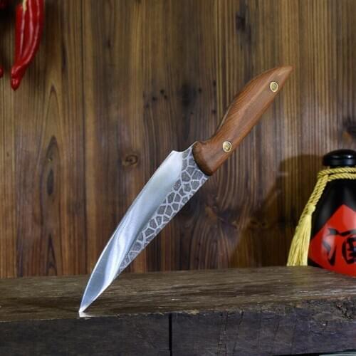 Longquan ghost hand kitchen bone-picking knife sharp fruit knife household slicing knife hand-forged chef small sharp knife