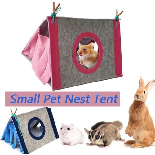 New Small Pet Tent Hamster Rabbit Nest Squirrel House Honey glider Cages Guinea Pig Bed Small Pet Accessories Squirrel Tent