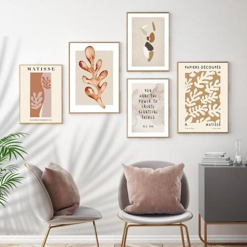 Matisse Fashion Posters And Prints Abstract Letter Plants Colorful Canvas Painting Wall Art Pictures For Living Room Home Decor