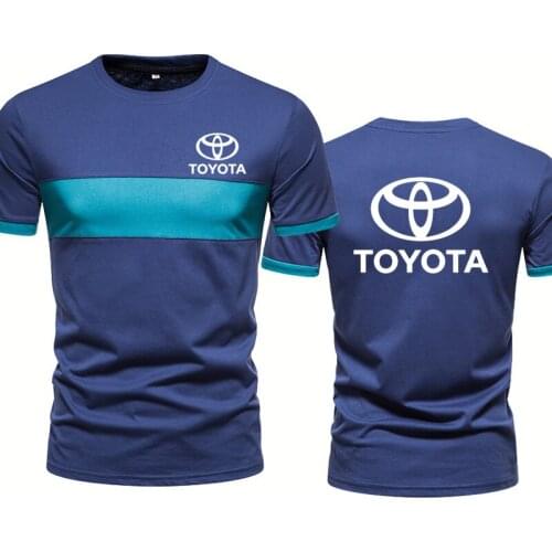 2021 high quality cotton Fashion New Mens Short sleeve Toyota Car Logo Casual Summer Polo Splicing Mens tops