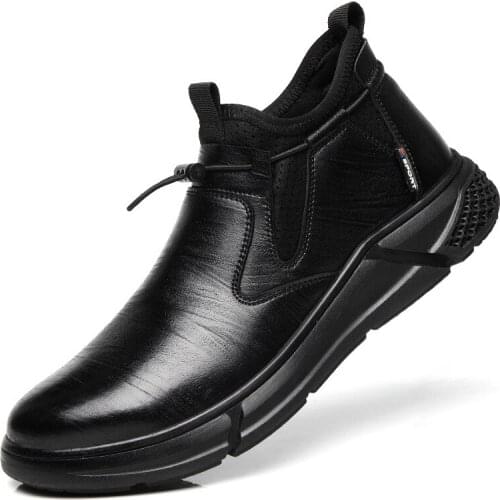 New Waterproof Men Work Safety Shoes Steel Toe Non-Slip Work Boots Indestructible Shoes Puncture-Proof Fashion Sneakers Men