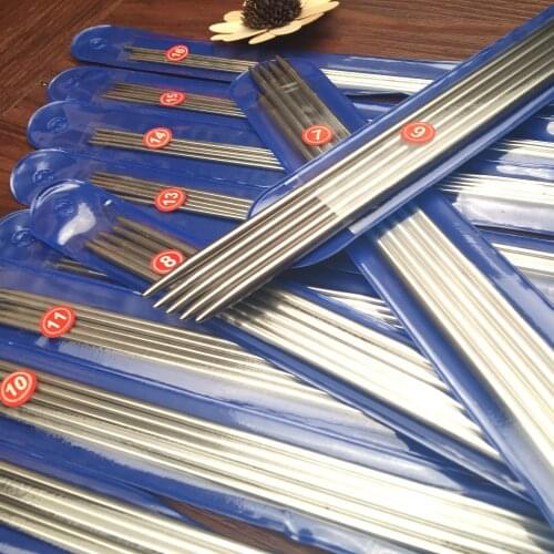 Free Shipping 2000pcs 25cm/35cm stainless steel Straight knitting needles bag crochet hooks knitting needles set bag