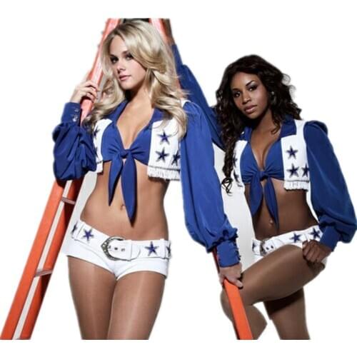 Sexy Dallas Cowboy Cheerleader Costume High School Girl Cheerleading Gymnastics Sports Meeting Uniform