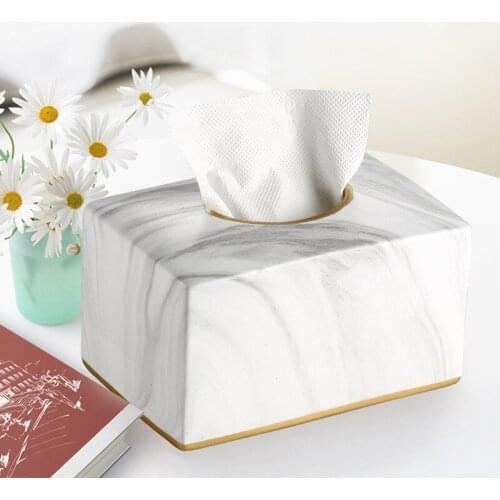 Removable Tissue Box Rectangle Creative Square Storage Tissue Box White Nordic Container Servilletero Tissue Boxes BG50TB