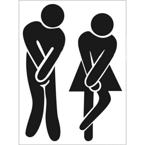 Creative Door Decoration Toilet Sticker Funny Bathroom Wall Stricker Summer Style New Wall Stickers Home Decor