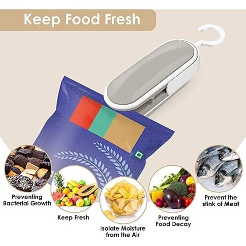 Kitchen Mini Bag Sealing Machine Vacuum Food Sealer 2 In 1 Heat Sealer Handheld Portable Bag Sealer Packaging Machine#P4