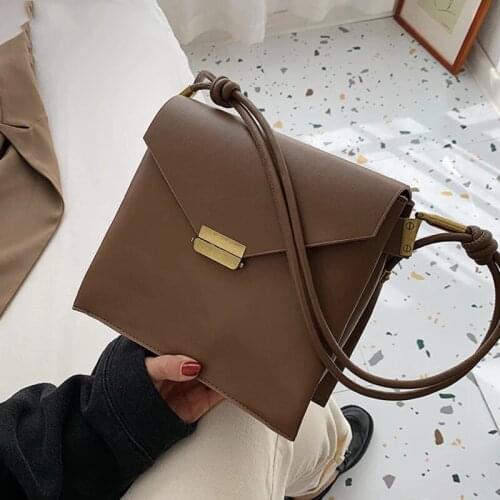 Female Square Bags 2020 Fashion New High Quality PU Leather Womens Designer Handbags Lock Shoulder Messenger Bag