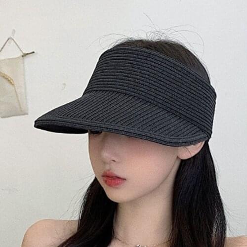 Foldable Solid Color Beach Hats For Women Ladies Fisherman Sun Hat Wide Roll-up Visor Protection Hat кепка мужская панама