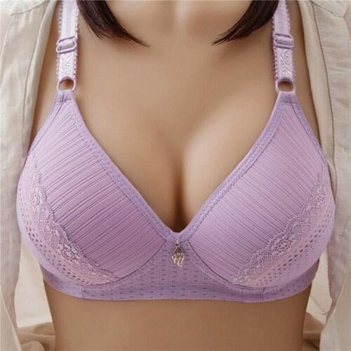 Retro Push Up Womens Bra Non-wired Bra Bamboo Charcoal Comfortable Bra Deep V Adjustable Shoulder Strap Ladies Underwear