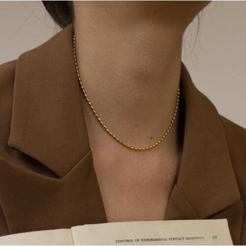 Timeless Wonder Titanium Glam Beaded Chains Pave Choker Necklace Women Stainless Steel Jewelry Punk Gothic Boho Top Ins New 5440