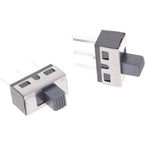 10Pcs 3Pins SS12D10 toggle switch straight feet 1P2T handle high 5mm spacing of 4.7mm 3A 250V SS12D10G5 Wholesale