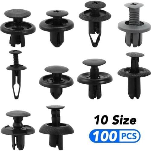 100PCS Auto Fastener Car Clips Retainer Fastener Rivet for Fiat Panda Bravo Punto Linea Croma 500 595 skoda octavia a5 fabia