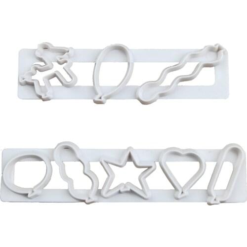 2 Pcs Wedding Party Various Balloons Candy Chocolate Fondant Cake Printing Mold Cookie Bread Biscuits Baking Decorating Tools