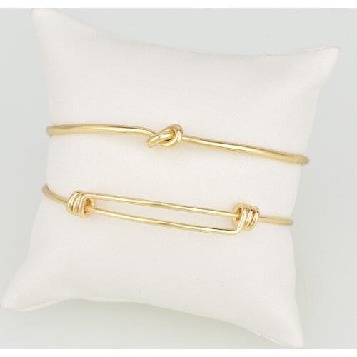 2Pcs/Set Boho Fashion Punk Bracelet Ladies Retro Simple Creative Personality Double Knot Ring Metal Bracelets Charm Jewelry