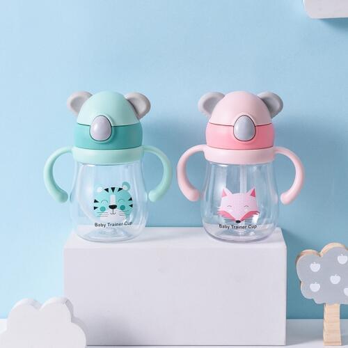 2021 NEW Feeding Kids Toddler Newborn Baby Drink Cups Water Bottles Kids Drinking Sippy A Cup with Straw Infantil Drinker