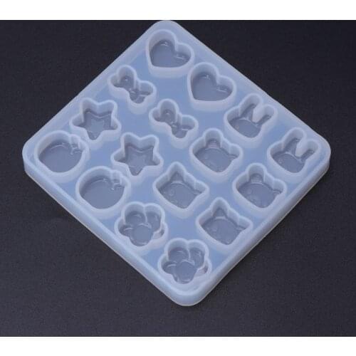 69HB Silicone Mold Craft Heart Star Apple Pendant DIY Jewelry Making Decoration Cake