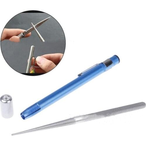 Diamond Fishing Hook Sharpener Pen Sharpener High Quality Outdoor Tool Sharpening Pen shaped Knife Sharpener Tools