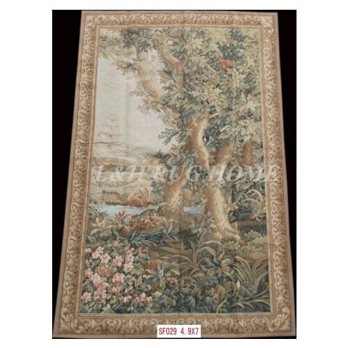 Free shipping 100% Aubusson Tapestry / arras,Aubusson woolen tapestry, handmade tapestry