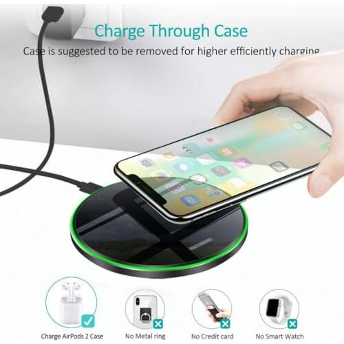 20/30W Quick Qi Wireless Charging For Samsung S8 S9 S10 S20 Fast Charging Charger For IPhone 12 8 11 X Xs XR Max Wireless Charge