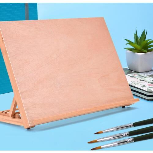 A3 Wooden Drawing Table Portable Sketch Bookshelf Wood Stand Desktop Watercolor Oil Easel for painting art supplies for artist