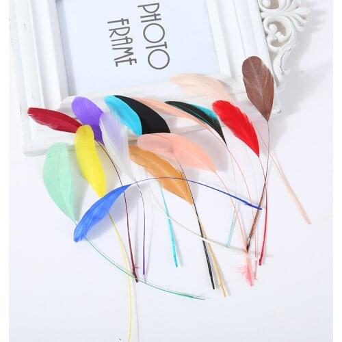 Hot Small Goose Feathers for crafts DIY feathers for jewelry making Wedding Decorations pluma accessories 20-100pcs/lot 13-20cm