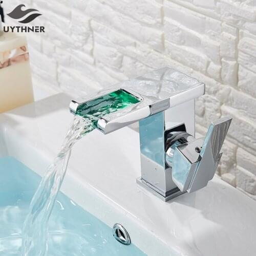 Chrome Basin Faucets Bath Basin Sink Mixer Taps Bathroom Brass Taps Square Vessel Faucet Basin Cold Hot Water Mixer Tap