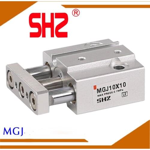 MGJ6-5 MGJ6-10 MGJ6-15 MGJ6-20 MGJ10-5 MGJ10-10 MGJ10-15 MGJ10-20 MGJ10-25,30 Mini miniature cylinder with guide rod MGJ series