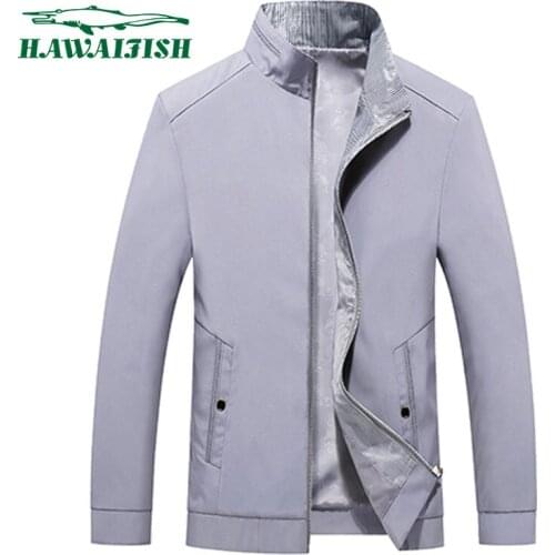 Hawaifish brand Mens Jackets 2021 high Quality Bomber Solid Casual Jacket Men Spring Autumn Outerwear Sportswear Mens Jackets
