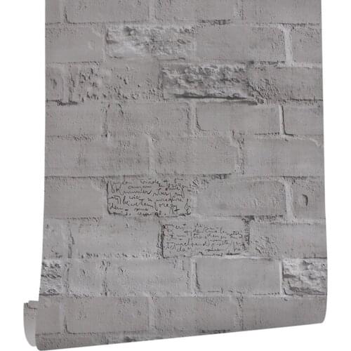 Peel And Stick Faux Brick Pattern Wallpaper Grey Vinyl Self Adhesive Wall Paper Design For Walls Bathroom Bedroom Home Decor