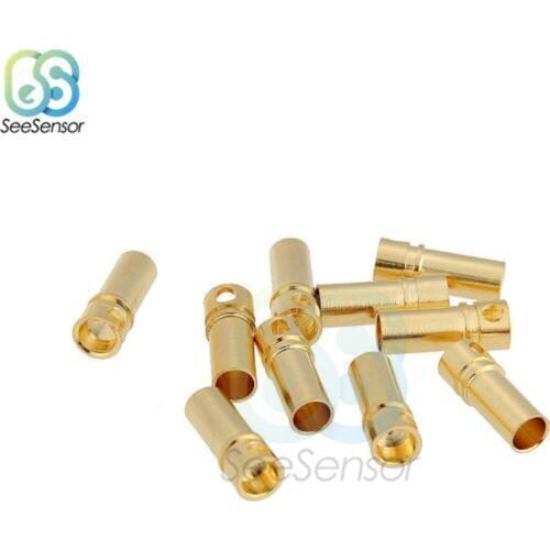 10Pcs Male Female Bullet Banana Connector Plug 3.5mm Gold Plated Copper Connector Kits for ESC Battery Motor