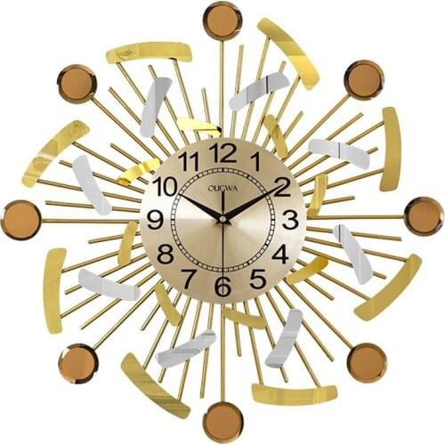 Modern Large Wall Clock Art Luxury Living Room Nordic Minimalist Metal Creative Wall Clock Personality Horloge Home Decor DL60WC