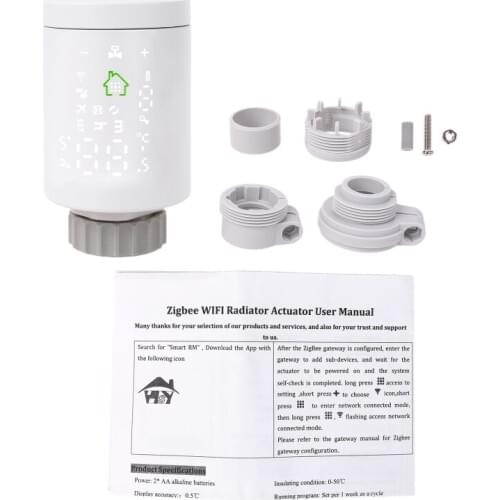 TUYA Zigbee3.0 Wifi TRV Thermostat Thermostatic Radiator Actuator Voice Control