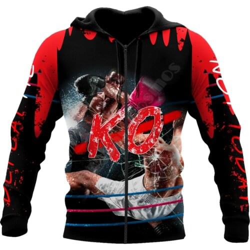 Defeat me Kickboxing 3D Printed Unisex Sweatshirt zipper hoodies women For men Pullover streetwear Cosplay Costumes