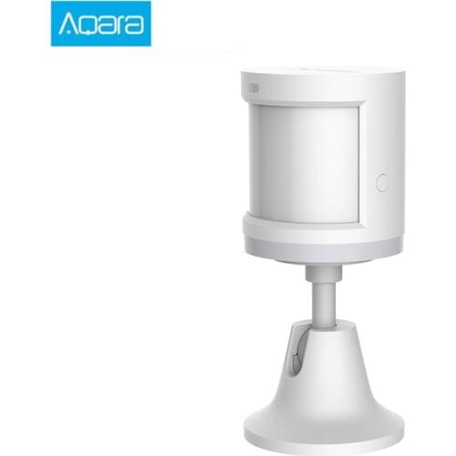 Original Xiaomi Smart Home Human Body Sensor Security Device With Holder Stand Movement Sense Light Intensity Detection