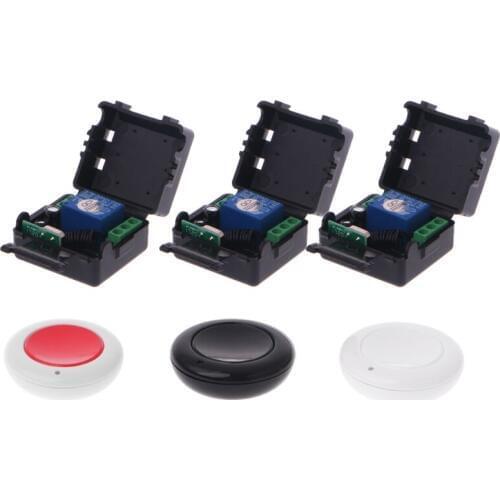 OOTDTY Universal DC 9V 12V 24V 10A Relay 1CH Wireless Remote Control Switch Receiver RF Transmitter Intelligent Home