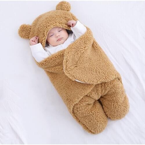 Baby cuddles newborns thickened in autumn and winter quilts newborn babies anti-shock swaddling products for 0-3-6 months