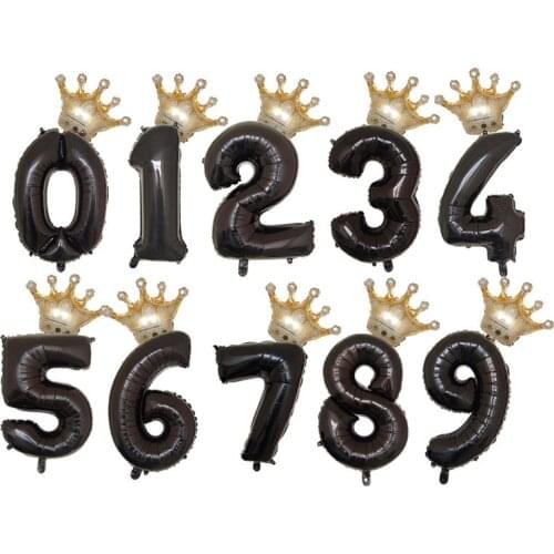 2pcs 32inch Rose Gold number Foil Balloons for children birthday party decorations Rainbow silver 0-9 Digit Inflated Air balloon