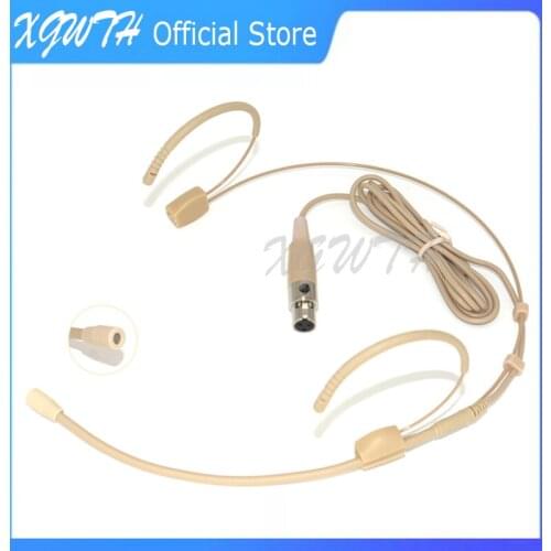 Omnidirectional Head Wearing Headset Microphone for AKG Samson Wireless System with 3pin XLR TA3F Plug Dual Ear Headworn Mic