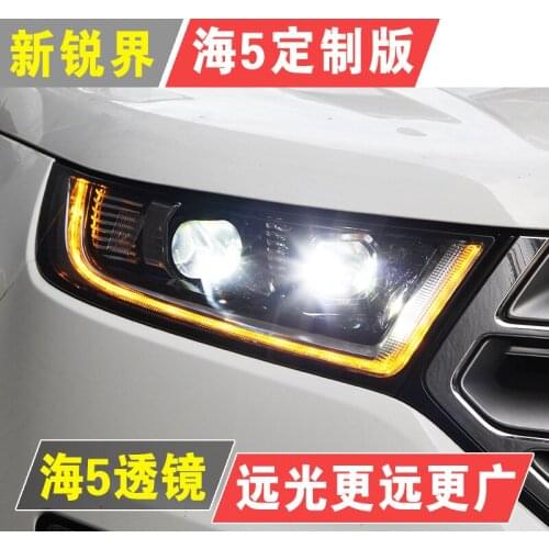 Car Lights Parts For Ford EDGE 2016-2019 Head lamps LED Headlight LED Dual Projector FACELIFT