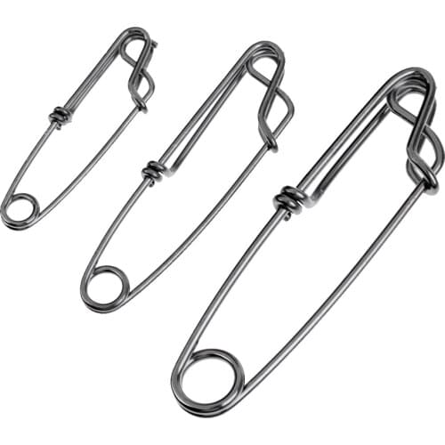 20 Pieces Stainless Steel Long Line Longline Tuna Clip for Fishing Connector Snapper Shark Tool S Corrosion Resistance