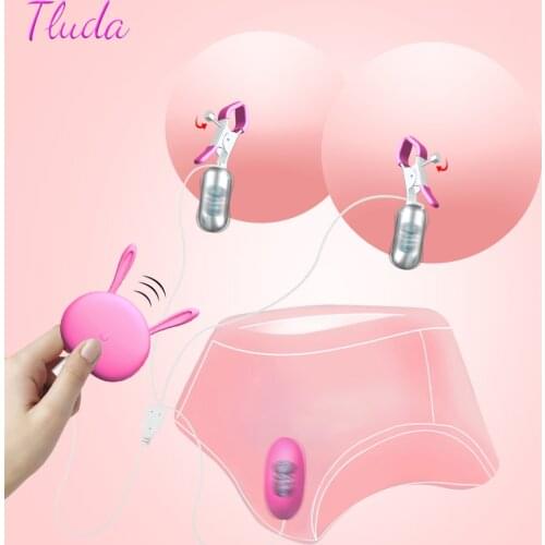 Nipple Clamps Vibrating Breast Clips with Love Egg Vibrator Sex Toys for Women Couples Female Intimate Goods for Adults 18