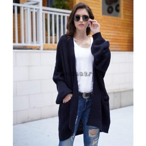 2020 Autumn Winter Chunky Cardigan Feminino Womens Cardigan Long Sleeve Oversized Orange Knitwear Women Coat Long Sweater Mujer