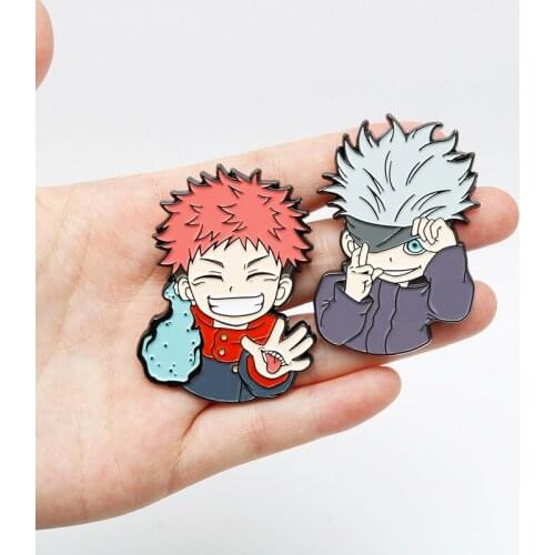 Anime Jujutsu Kaisen Creativity Hard Enamel Pin Badge Backpack Collar Lapel Jewelry Friends Birthday Kids Gifts
