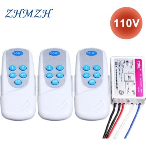 ZHMZH Digital Wireless Remote Control Switch For Lamps Light Exhaust Fan 1 2 Way 3 Ways With 2 Remote Controls Through-wall