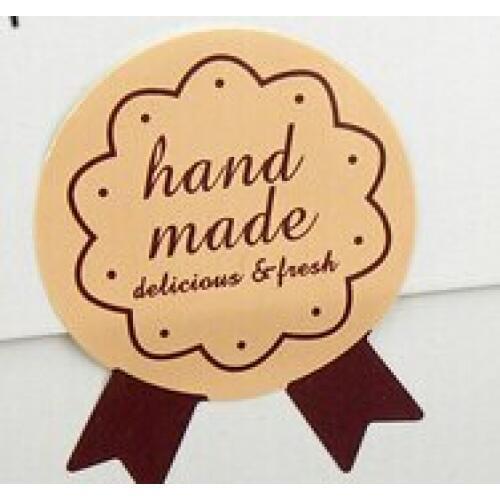 10000 pcs/lot HAND MADE cute Self-adhesive sealing paper sticker for baking bread and cake, Item No.TK05