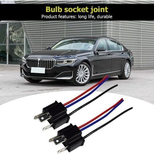 2pcs 9003 H4 Bulb Socket Wiring Harness Male Adapter Connector Pig Tail for Headlight Fog Lamp Light 12V24V